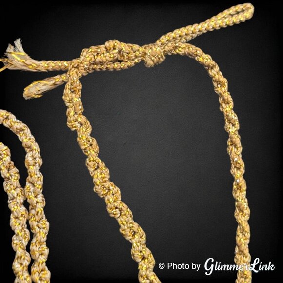 Macrame Crochet Owl Beaded Eyes Tassel Cord Necklace - Picture 8 of 11